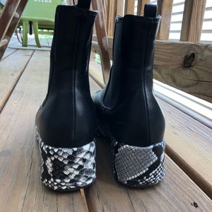 eva snakeskin platform chelsea boot